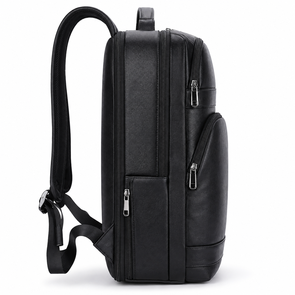 Black Leather Backpack