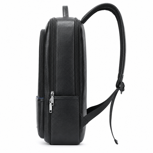 Men’s Black Leather Backpack
