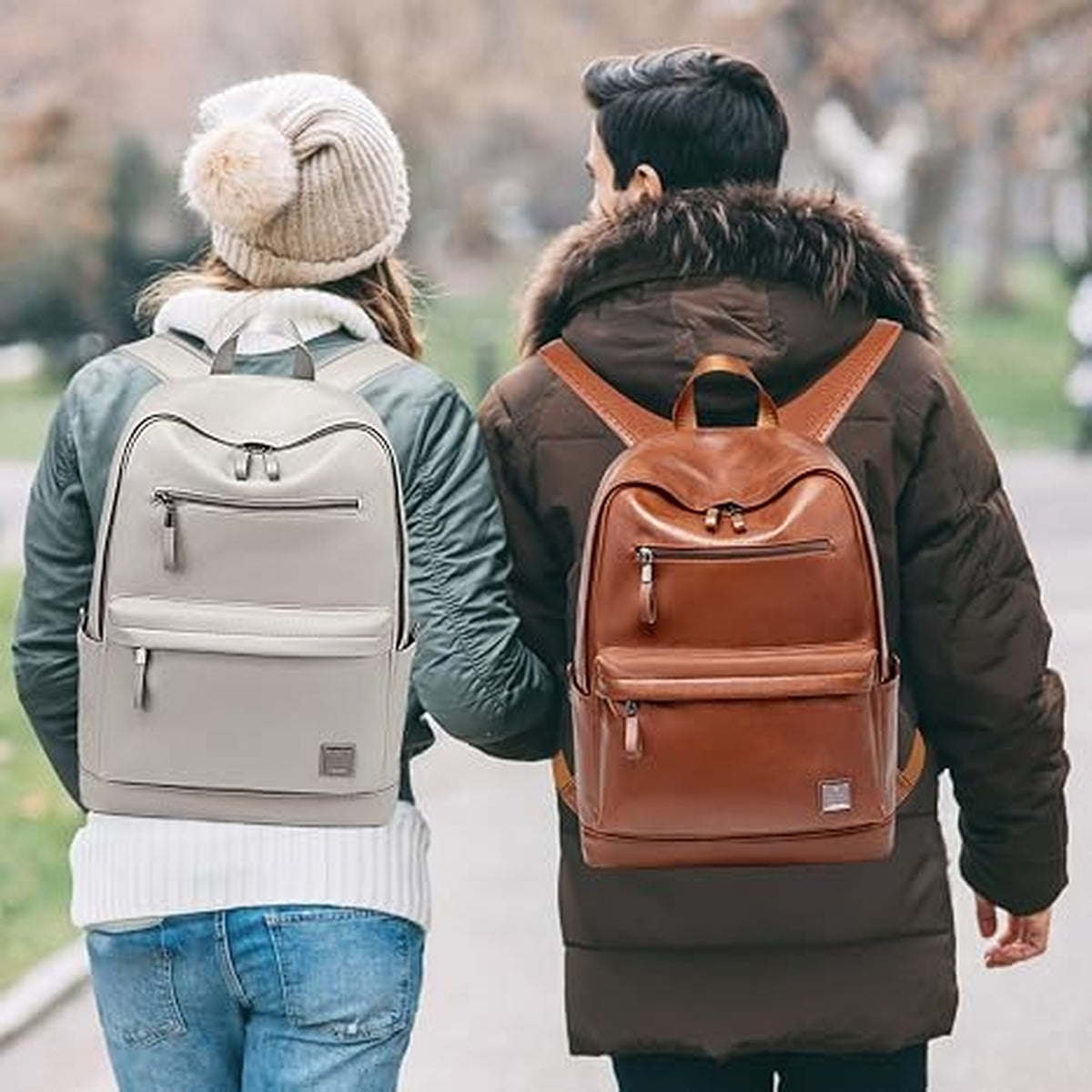 Men’s Brown Leather Backpack